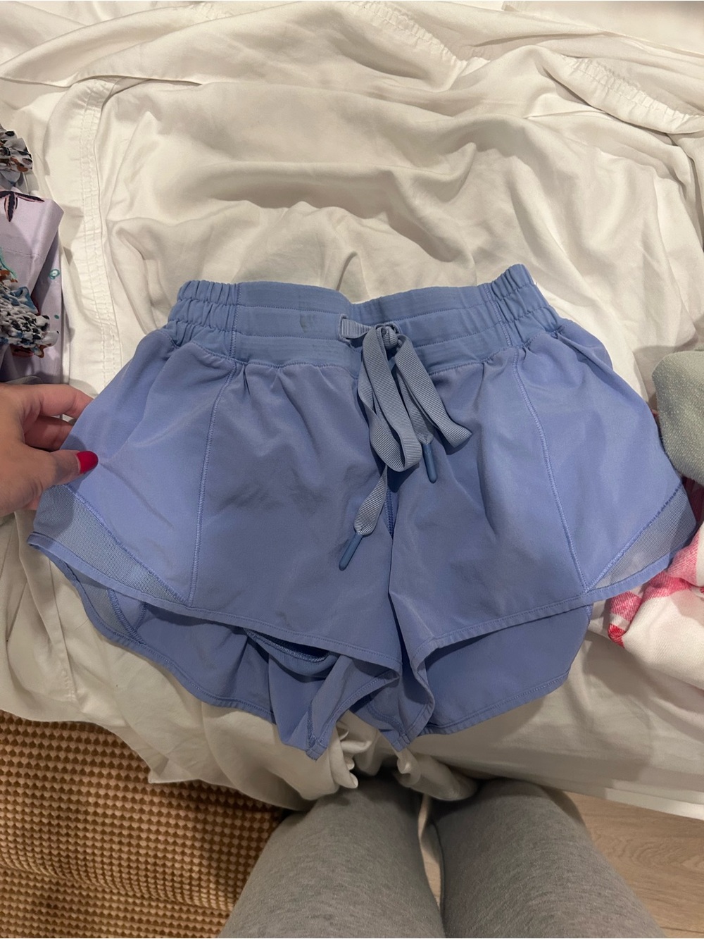 lululemon athletica Periwinkle Drawstring Running Shorts